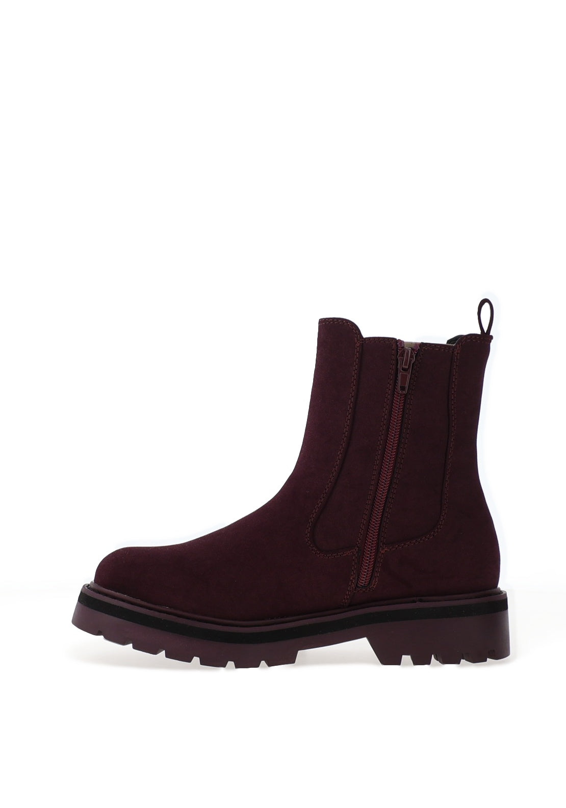 Rieker Faux Suede Elasticated Chelsea Boots, Wine