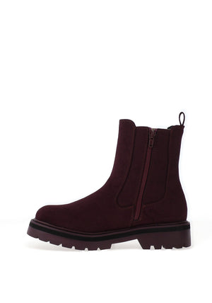 Rieker Faux Suede Elasticated Chelsea Boots, Wine