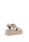 Rieker Womens Evolution Velcro Caged Sandals, Beige
