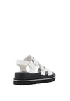 Rieker Womens Evolution Velcro Caged Sandals, White & Black