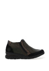 Rieker Womens Panel Side Zip Ankle Boots, Green Mix