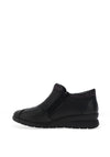 Rieker Womens Leather Platform Boots, Black