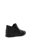 Rieker Womens Leather Platform Boots, Black