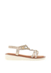 Sponge Kos Diamantie Detailing Slip On Sandals, Warm Beige