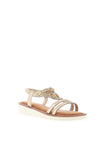 Sponge Kos Diamantie Detailing Slip On Sandals, Warm Beige