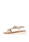 Sponge Kos Diamantie Detailing Slip On Sandals, Warm Beige