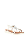 Sponge Kos Diamantie Detailing Slip On Sandals, Pearl