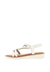 Sponge Kos Diamantie Detailing Slip On Sandals, Pearl