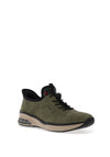 Rieker Womens Balloon Print Elastic Lace Trainers, Green