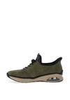 Rieker Womens Balloon Print Elastic Lace Trainers, Green