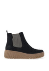 Rieker Womens Wedge Heel Ankle Boots, Navy