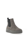 Rieker Womens Leather Platform Chelsea Boot, Grey