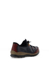 Rieker Womens Elasticated Lace Comfort Shoe, Navy