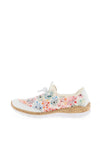 Rieker Womens Perforated Elasticated Lace Trainers, Multi