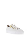 Rieker Womens Leather Woven Platform Trainers, White