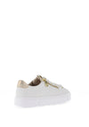 Rieker Womens Leather Woven Platform Trainers, White