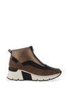 Rieker Womens Zip Front High Top Trainers, Brown