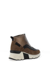 Rieker Womens Zip Front High Top Trainers, Brown