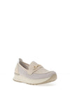 Rieker Womens Mesh Panel Slip On Shoes, Beige