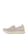 Rieker Womens Mesh Panel Slip On Shoes, Beige