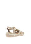 Rieker Womens T Bar Seashell Sandals, Beige