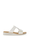 Rieker Womens T Bar Mule Sandals, White