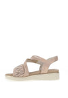 Rieker Womens Shimmer Cross Strap Sandals, Rose Pink