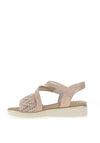 Rieker Womens Shimmer Cross Strap Sandals, Rose Pink