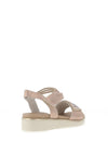 Rieker Womens Shimmer Cross Strap Sandals, Rose Pink