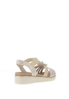 Rieker Womens Flower Detail Strappy Sandals, Beige