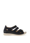 Rieker Womens Multi Velcro Strap Sandals, Navy