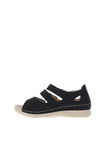 Rieker Womens Multi Velcro Strap Sandals, Navy