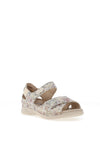 Rieker Womens Botanical Pattern Open Toe Sandals, White Multi