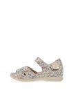 Rieker Womens Botanical Pattern Open Toe Sandals, White Multi