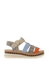 Rieker Womens Soft Touch Caged Sandals, Multi