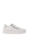 Rieker Womens Leather Coated Side Zip Trainers, White
