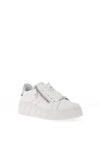 Rieker Womens Leather Coated Side Zip Trainers, White