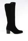 Rieker Womens Block Heel Knee High Boot, Black