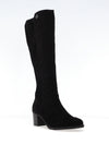 Rieker Womens Block Heel Knee High Boot, Black