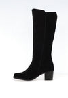 Rieker Womens Block Heel Knee High Boot, Black