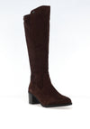 Rieker Womens Block Heel Knee High Boot, Brown