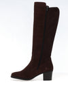 Rieker Womens Block Heel Knee High Boot, Brown