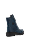 Rieker Womens Distressed Faux Leather Boot, Blue