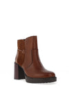 Rieker Womens Mixed Leather Heeled Boot, Brown