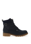 Rieker Womens Fleece Lined Military Boots, Navy