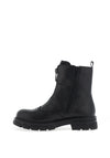 Rieker Womens Fleece Lined Faux Zip Boots, Black