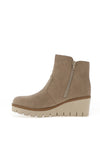 Rieker Womens Wedge Heel Fleece Lined Ankle Boots, Beige