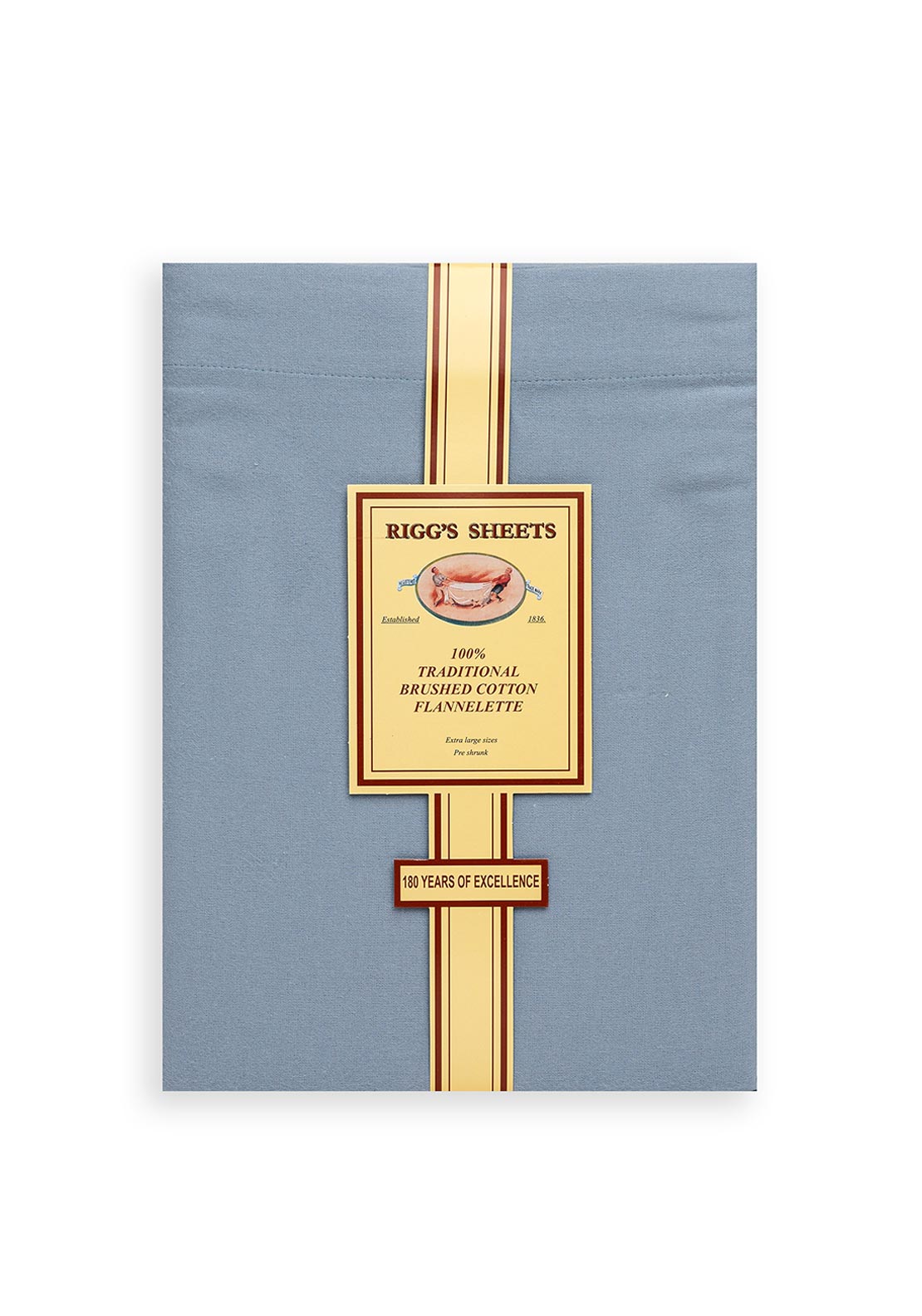 Riggs Traditional Brushed Cotton Flannelette Deep Fitted Sheet, Silver Grey