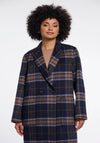 Rino and Pelle Adria Longline Coat, Navy Multi