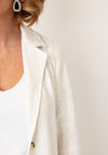 Rino & Pelle Babice Printed Faux Suede Coat, Off White